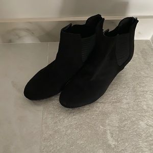 Suede booties womens